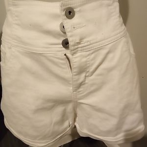 White Denim Shorts Sz 15 No Boundaries